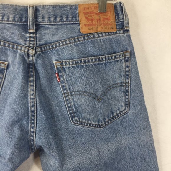 Levi's 505 Jeans Straight Leg Blue Denim Red Tab - Picture 6 of 12